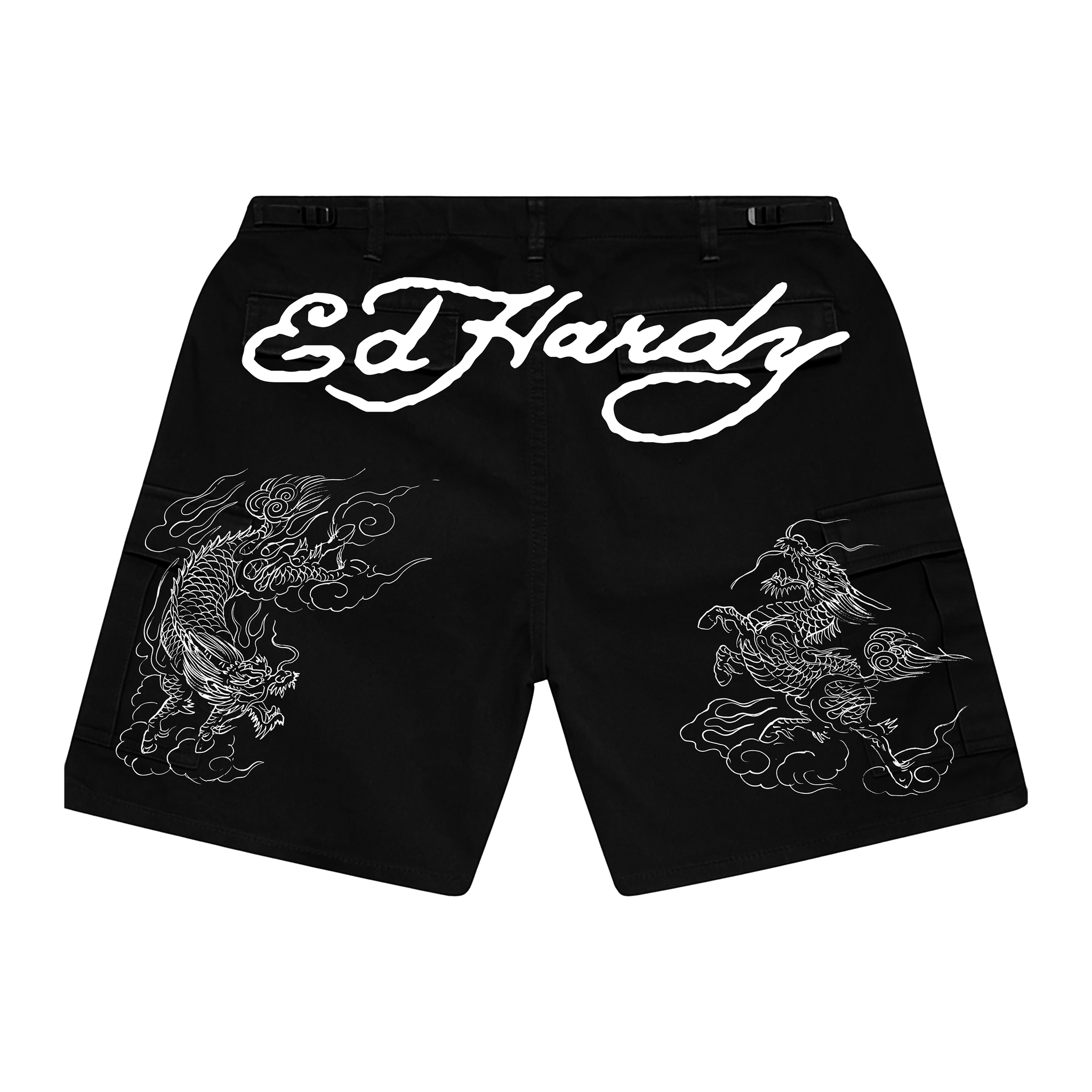 Ed Hardy x Matuê "Dragon" Bermuda Preta