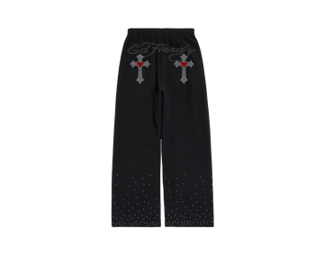 Calça Moletom Preta "Cruz" Ed Hardy x Matuê