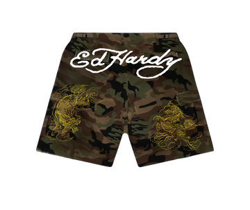 Ed Hardy x Matuê "Dragon" Bermuda Camuflada