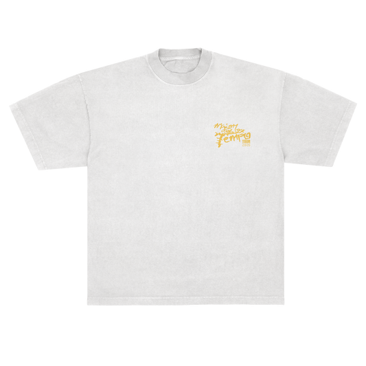 Camiseta MQOT Tour Logo Amarelo Off White