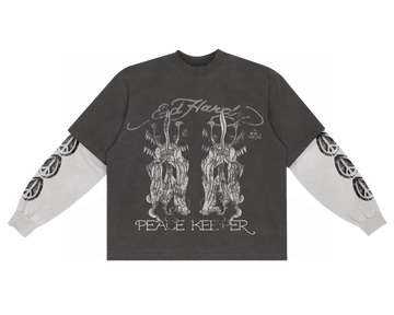 Camiseta Manga Longa "Peace Keeper" Ed Hardy x Matuê