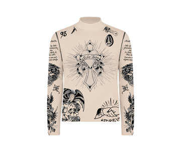 Tule Masculino Bege "Tattooed Skin" Ed Hardy x Matuê