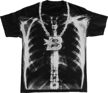 Camiseta Preta RAIO X - BRANDÃO Merch Oficial