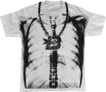 Camiseta Off White RAIO X - BRANDÃO Merch Oficial