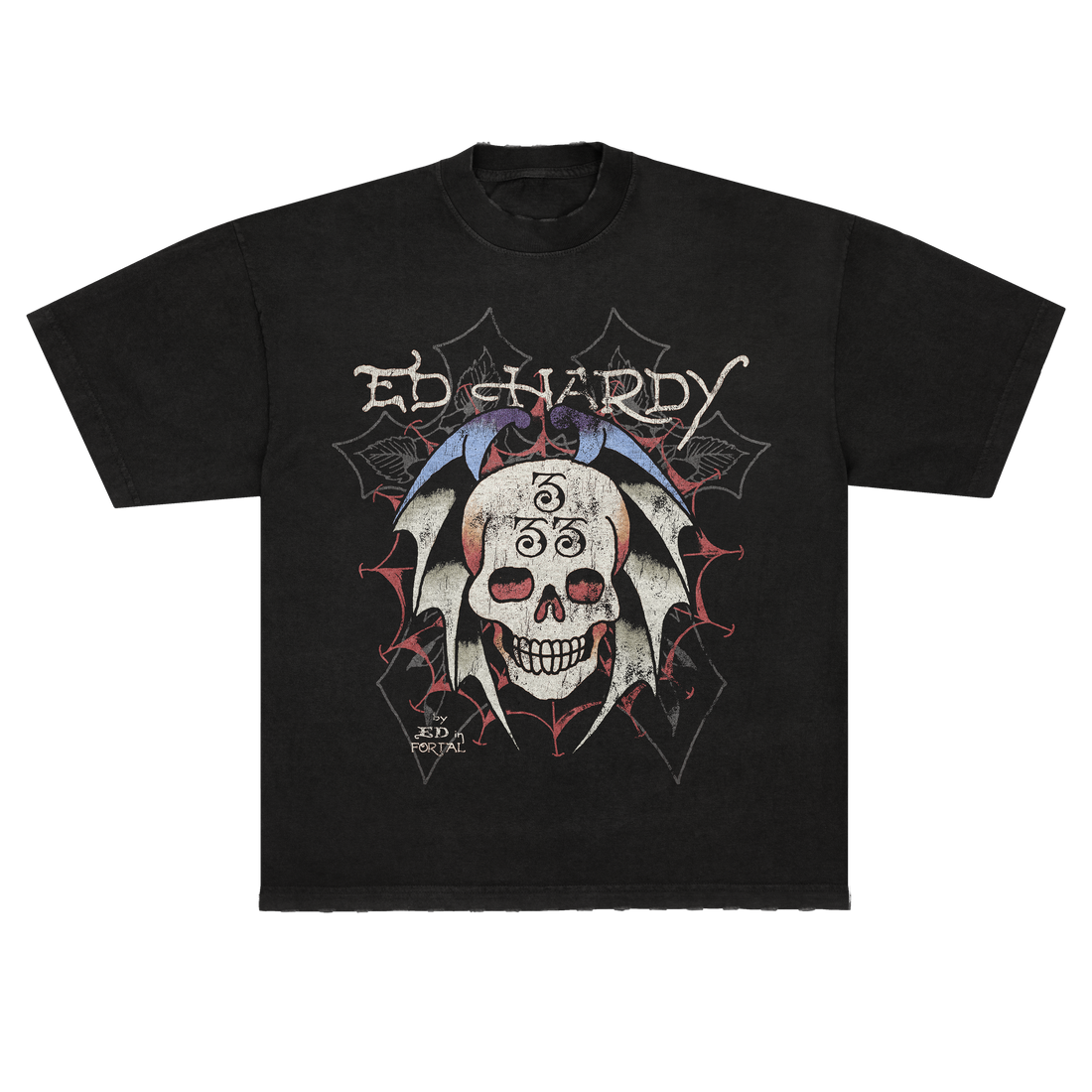 Ed Hardy x Matuê "Bat Skull" Camiseta